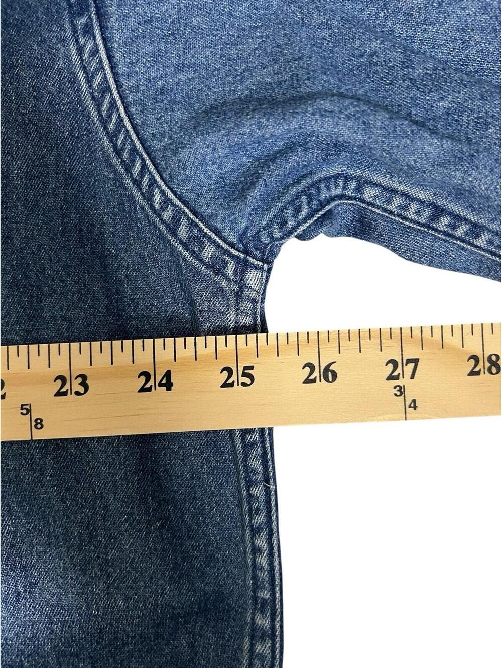 Tommy Hilfiger Shirt Mens Large Blue Denim Button Front Crest Logo Casual - Picture 4 of 5